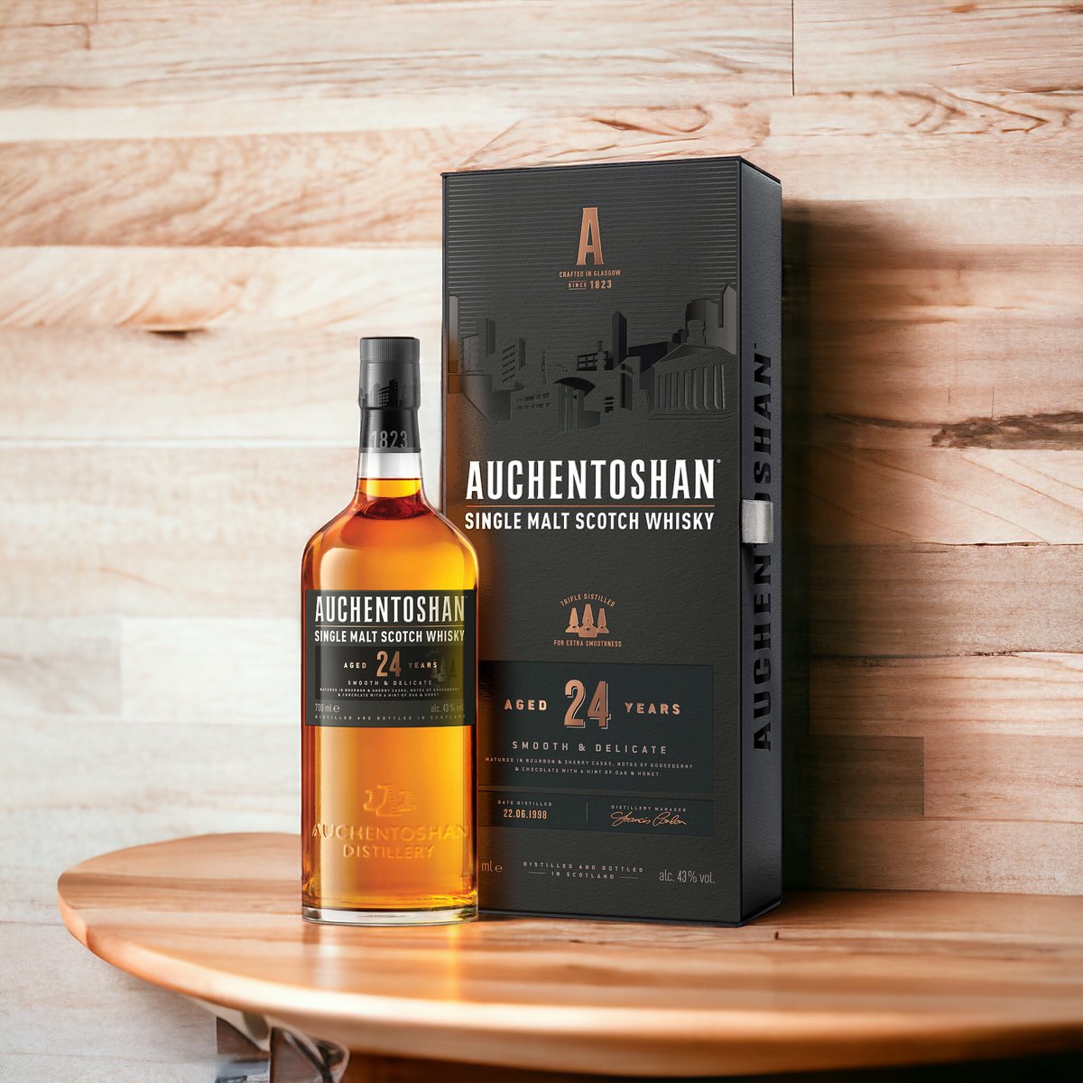 New Release Alert! To Celebrate 200 Years Since Its Establishment In 1823 Beam Suntory’s Lowland Distillery Auchentoshan Has Released A 24 Year Old Single Malt. A Fine Addition For Any Scotland Single Malt Whisky Lover!