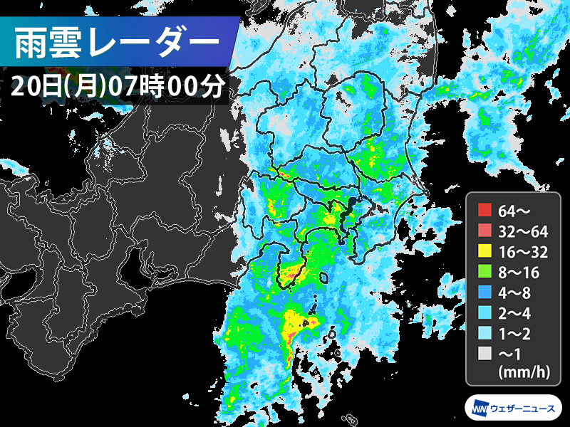 ＜関東は雨の月曜日＞ 週の始まりとなる今日20日(月)朝は、関東を中心に本降りの雨となっています。 東京では5週連続で休み明けは雨スタートとなりました。 weathernews.jp/s/topics/20240…