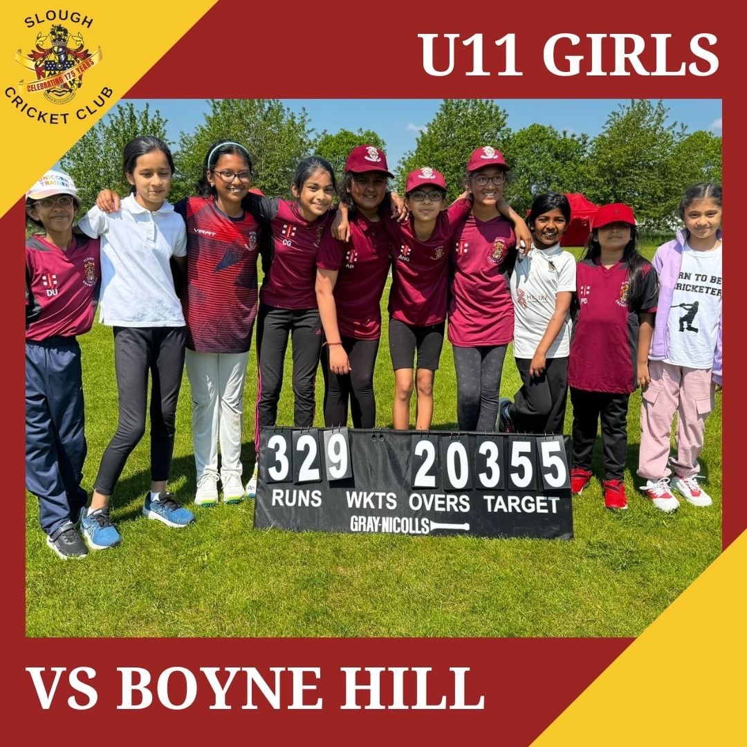 Our U11 Girls🏏

This morning saw our U11 Girls team win a close game against Boyne Hill by 25 runs 👏🏻

The future is bright! 🌟

#Slough #SloughCC #GirlsCricket
