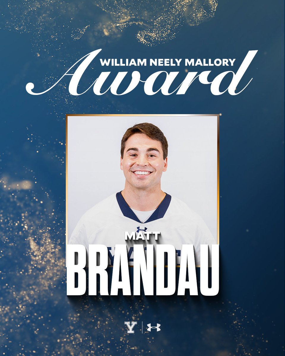 Brandau Wins William Neely Mallory Award as Top Male Athlete 🔗 | tinyurl.com/y63f5vkf #ThisIsYale
