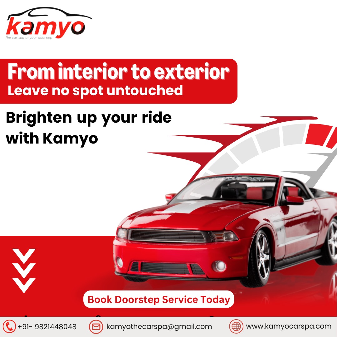 kamyocarspa's tweet image. From interior to exterior
Leave no spot untouched
Brighten up your ride with Kamyo 
Book Doorstep Service Today
9821448048 | kamyothecarspa@gmail.com | kamyocarspa.com

#CarDetailingService #CarCareProfessionals #ExteriorClean #CarDetailingExperts #AutomotiveDetailing🌟👍
