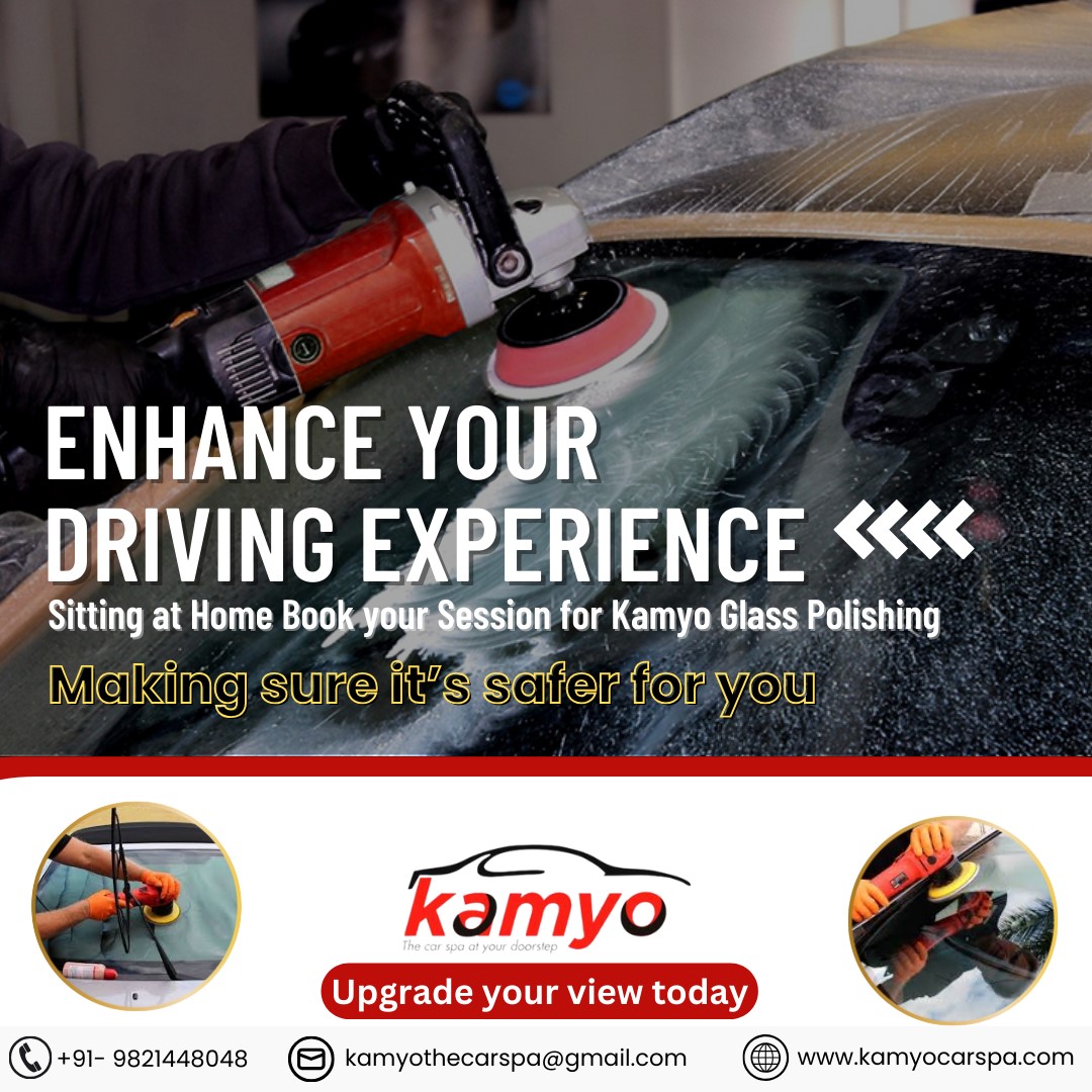 kamyocarspa's tweet image. Enhance your Driving Experience
Sitting at Home Book your Session for Kamyo Glass Polishing
Making sure it’s safer for you
Upgrade your view today! 
9821448048 | kamyothecarspa@gmail.com | kamyocarspa.com

#CarDetailingService #CarCareProfessionals 🚗✨👌💧🛠️🌟👍