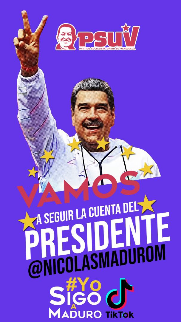 Vamos a seguir todas las cuentas de las diferentes redes sociales del presidente <a href="/NicolasMaduro/">Nicolás Maduro</a> para romper el bloqueo informativo 

#YoSigoAMaduro
