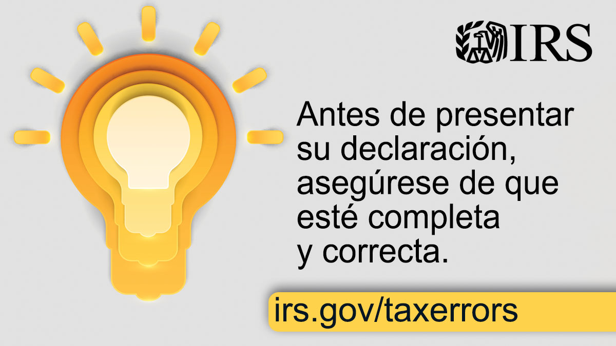 Listado de verificación de errores comunes al preparar su declaración de impuestos ow.ly/Bj4R50QCsWB #IRS