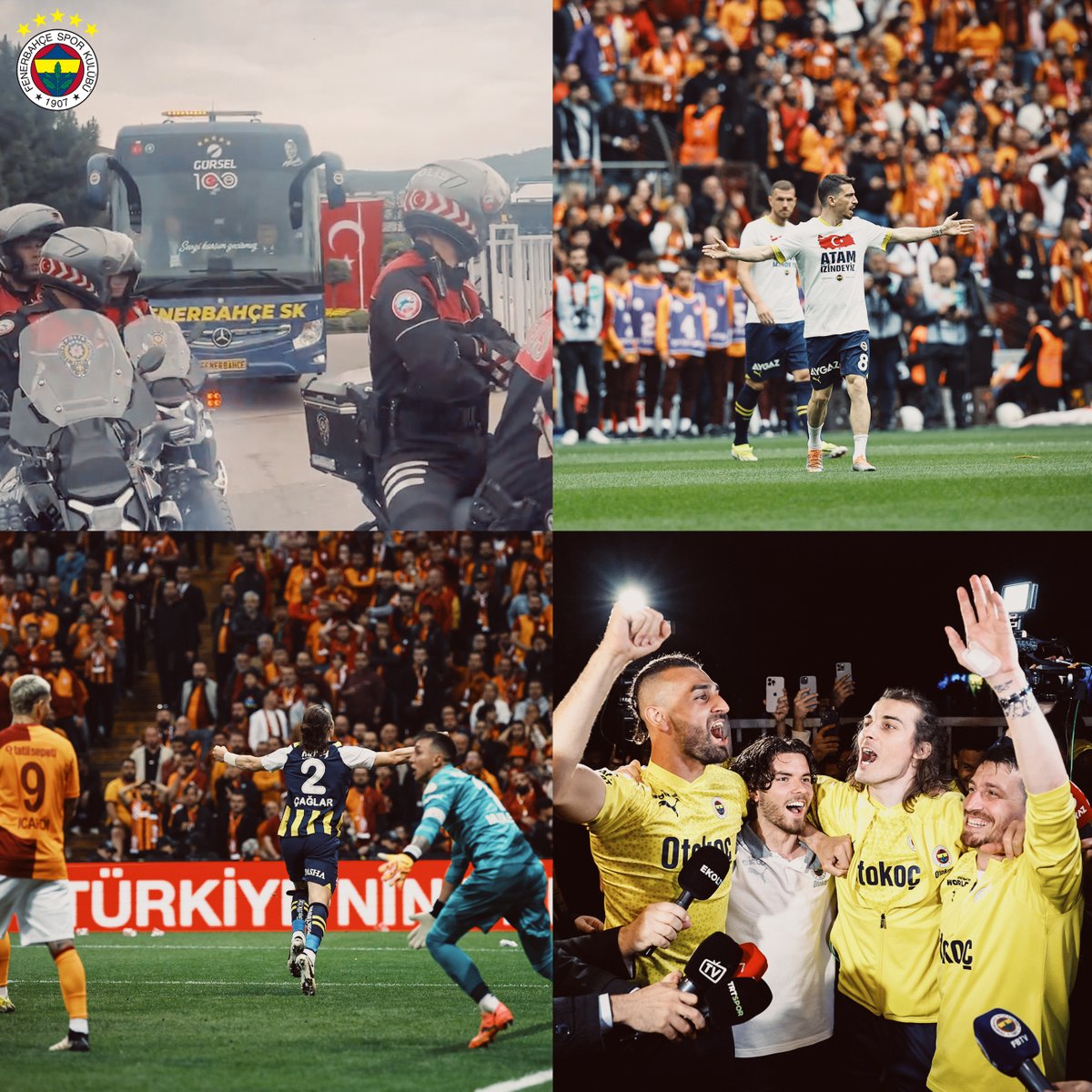 🚎 Geldik 👀 Gördük 💪Yendik 👋 Döndük İyi geceler Büyük Fenerbahçe Taraftarı! 🙌