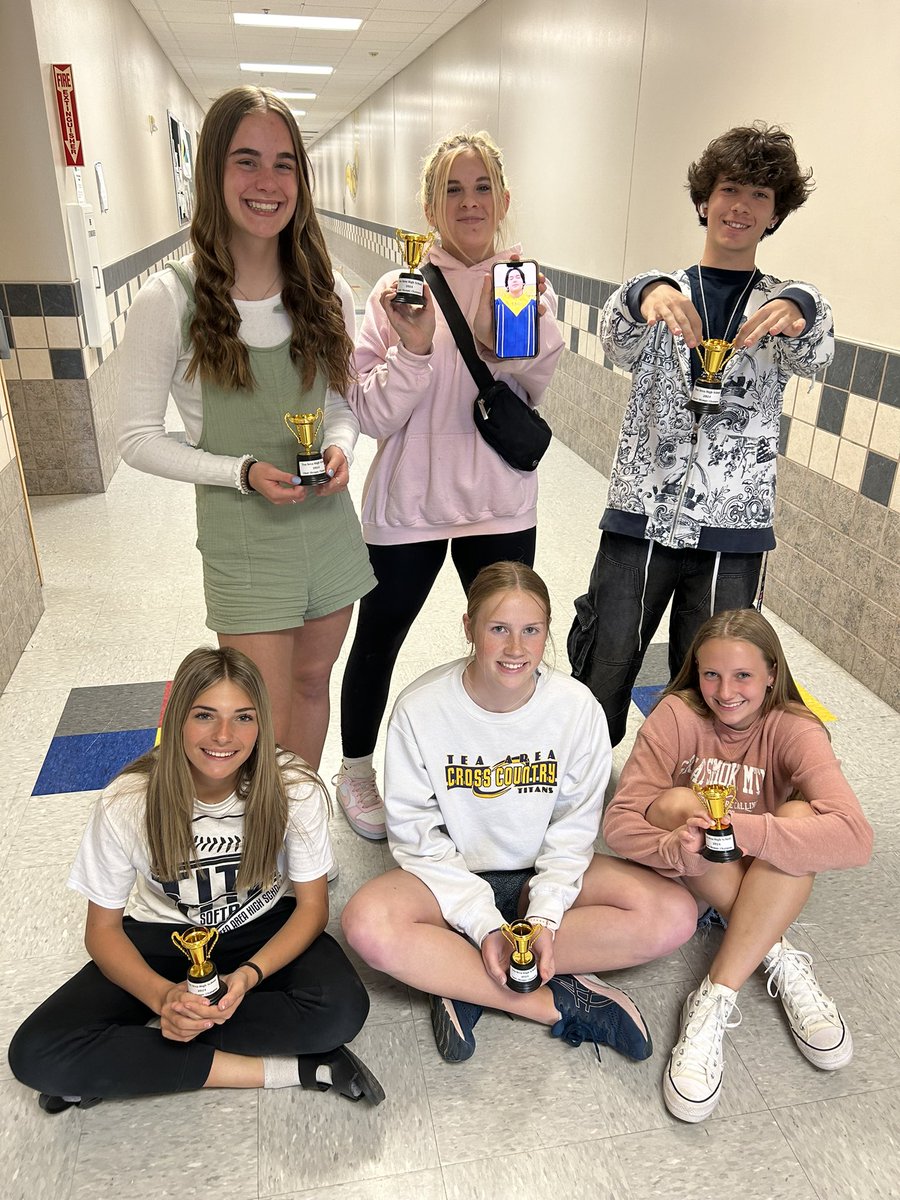 TeaAreaChoirs's tweet photo. 2nd Annual Choir Olympics was a blast!! Lots of fun games to review for our semester tests! These are the winners from each Choir class! 🥳 Congratulations!! 💙💛 #TitanPride https://t.co/nnYD6rLkic