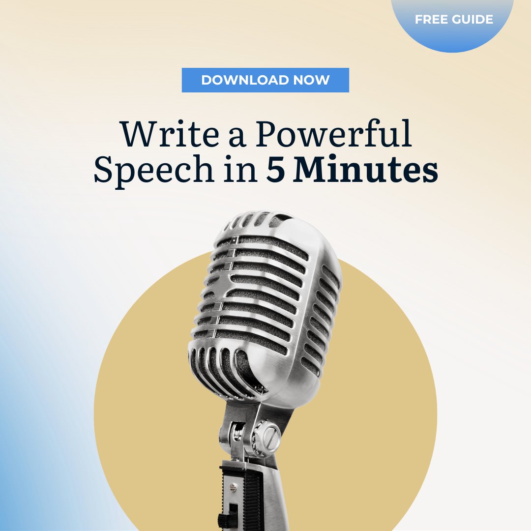 Looking to deliver powerful speeches in record time? 🎙️ Whether you're a seasoned speaker or new to public speaking, give my 5-Minute Speech Formula a try and take your speeches to new heights. Download it today: bit.ly/3xYy75j