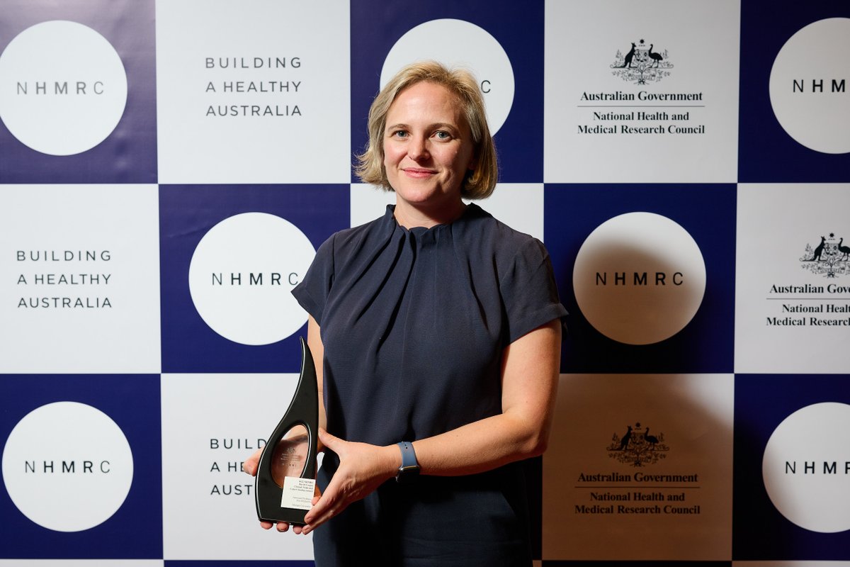 Well done Professor Zoe McQuilten of @MonashUni for receiving the 2022 NHMRC David Cooper Clinical Trials and Cohort Studies Award for her research focused on supportive care for patients with blood diseases. #ClinicalTrialsDay #CTD2024 #NHMRCAwards