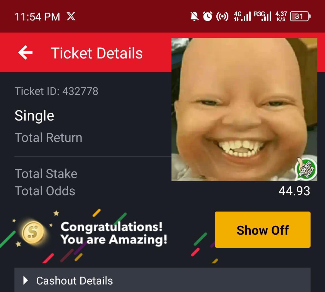 CentOddsTips's tweet image. 44 Odds Won! ✅💥
8 Odds Won! ✅💥
2 Odds Won! ✅ 💥

It's Massive!!!
Congratulations to y'all! 🎉👏👏
We Won This, it's in the bag 💰 💸
This is beautiful, innit? 😍❤

Still funding sporty accounts at random as usual, drop sporty ID's 🖤💥