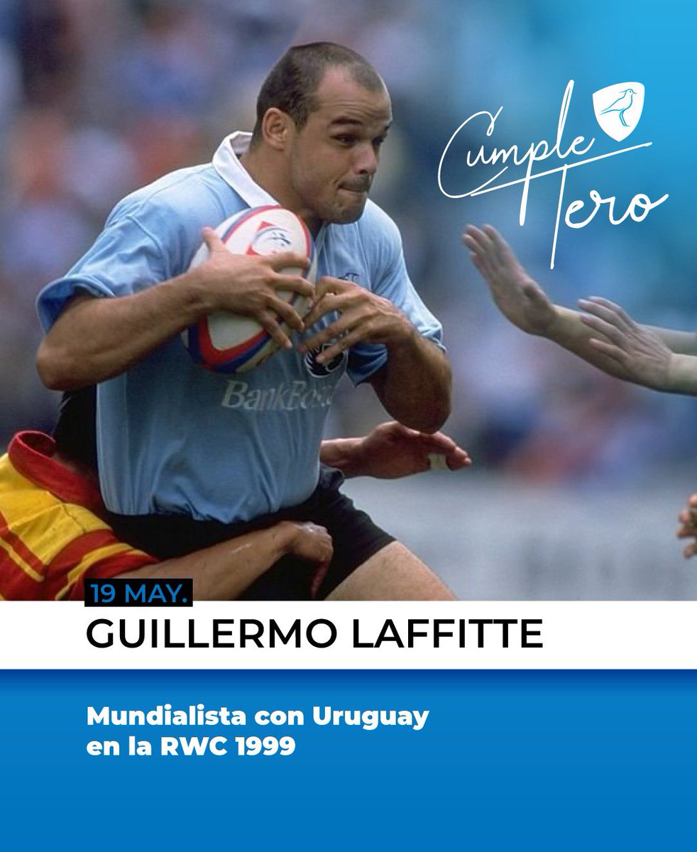 ¡Guillermo Laffitte, Mundialista con Uruguay en la #RWC1999, está celebrando su #CumpleTero! Felicidades 🎉