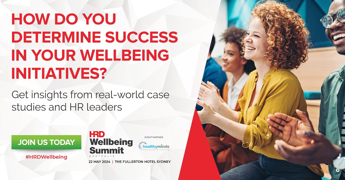 Unlock workplace wellbeing at #HRDWellbeing Summit Australia 2024! 🌟

Join us on May 22 at The Fullerton Hotel Sydney for insights on boosting productivity, retaining talent, and addressing psychosocial risks.

Register: hubs.la/Q02xxf610

#WorkplaceWellbeing #HRLeadership