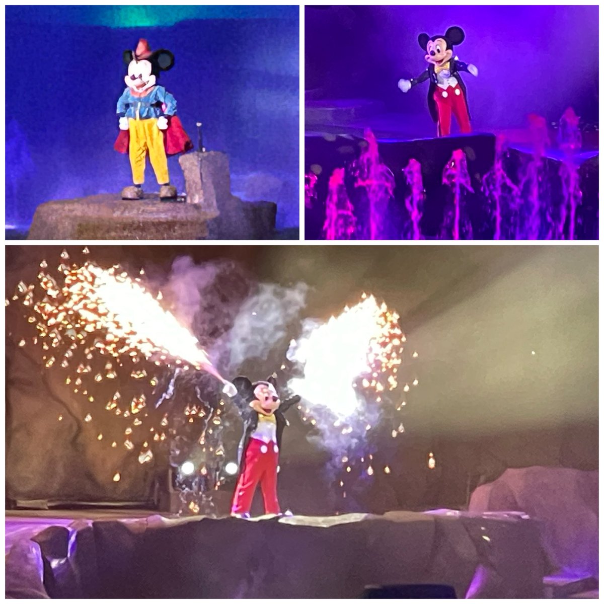 What's your favorite part of Mickey's dream/nightmare in Fantasmic at Hollywood Studios? This is my favorite night time show in all of DisneyWorld.