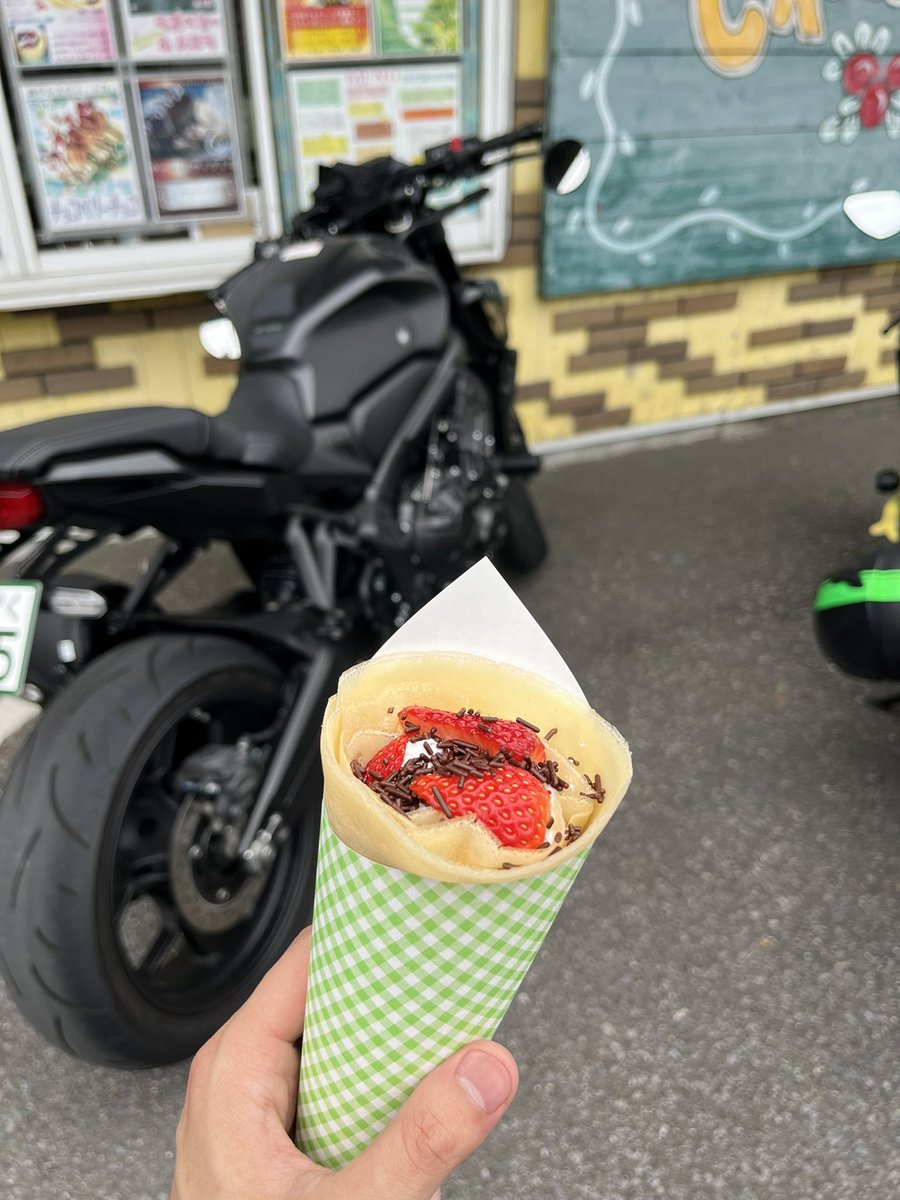 三県境→ラーメン→クレープ→ライダーズカフェの流れのツーリングでした🏍

ライダーズカフェはイベントやってて、なんも知らんまま参加したよね笑
CB650Rにも道中会えたしめっちゃ嬉しかった〜🥰

おパンツさんとゆーすけさん先導と案内ありがとうございました🙇‍♂️