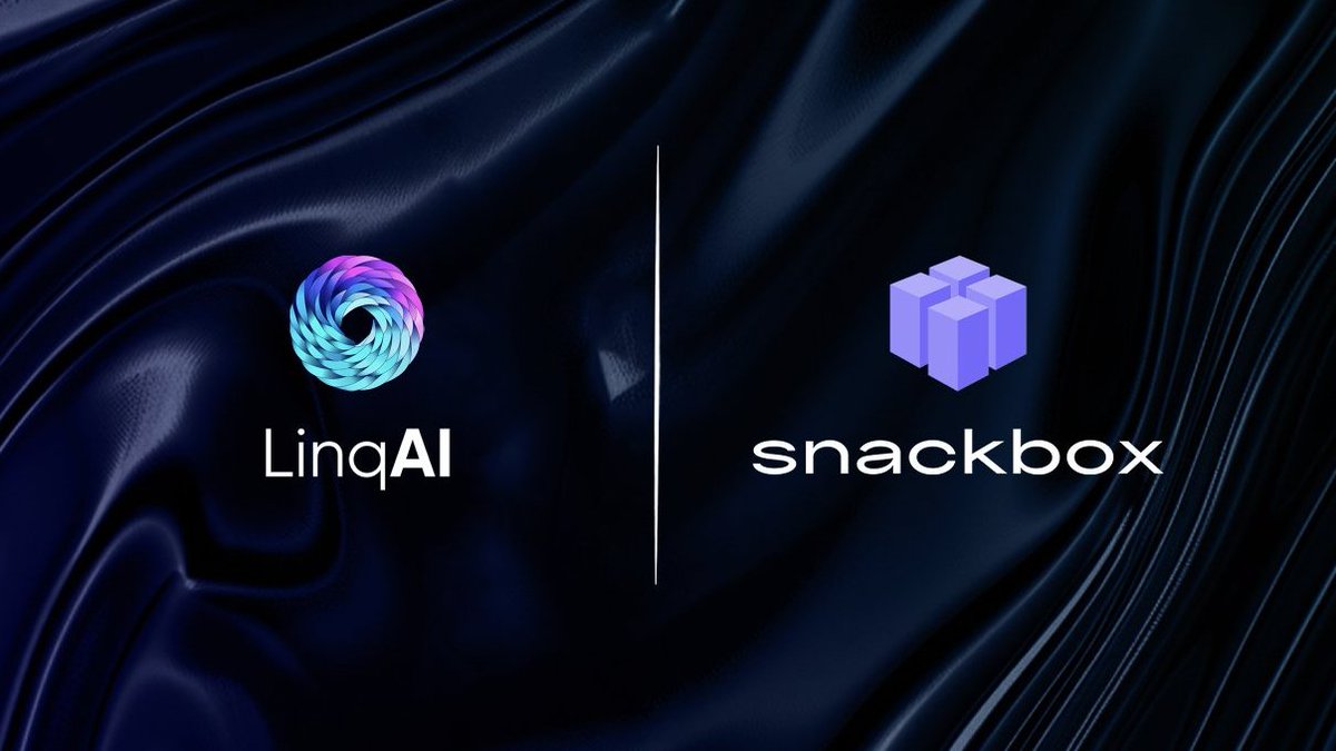 📘 @linq_ai has partnered with @Snackbox_ai

#Snackbox One-stop shop for all project information, advanced AI chatbot, token swap, token metrics, gated content and more all in one place.

$LNQ $SNACK