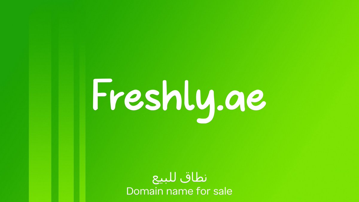 Premium Domain Name for Sale:
Freshly.ae Premium Domain for Your Busine
Unlock the potential of your brand with Freshly.ae, a memorable and highly marketable domain perfect for businesses in the food, health, wellness, or e-commerce sectors #Freshly #UAE