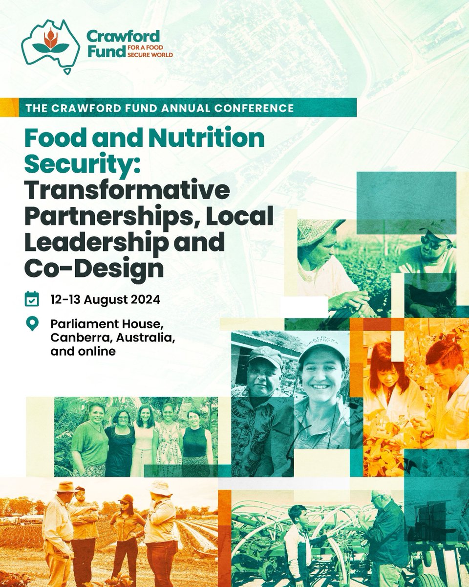 🔔 Just announced! Registrations are now open for Australia’s key #foodsecurity event: The Crawford Fund Annual Conference 2024. 🗓 12-13 August 📍 Canberra, Australia, and online Join us 👉 buff.ly/4dxkqKz #24CFConf #SavetheDate