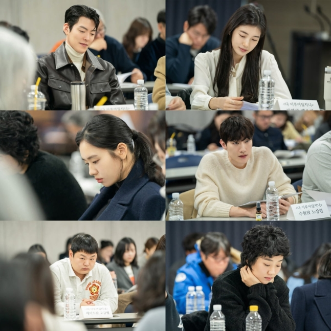 #Suzy #KimWooBin #AhnEunJin #SteveNoh #KoKyoPhil and #LeeZooYoung at tvN drama #EverythingWillComeTrue (also known as #AllTheLoveYouWishFor) script reading.

Confirmed to broadcast only on Netflix. #BaeSuzy