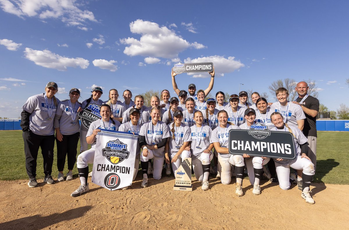 TheSummitLeague's tweet photo. Huge congrats to @OmahaSB on an incredible season!!!

➡️ Back-to-back #SummitSB Tournament Champs
➡️ Two wins in the @NCAASoftball Regionals
➡️ First ever regional finals appearance
➡️ Records broken
➡️ Countless memories made

#ReachTheSummit https://t.co/ySnzZc3i1h