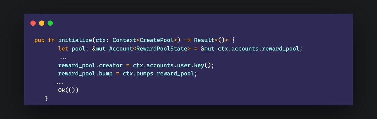 Bount3yHunt3r's tweet image. Solana PDAs : Here Is How It Works - Part - 1

Let&apos;s explore a main use case for Program Derived Accounts (PDAs). It allows a program to have control over a given account, and pseudo-sign transactions to modify it.

We first create a pool, derived from the creator&apos;s address, and…