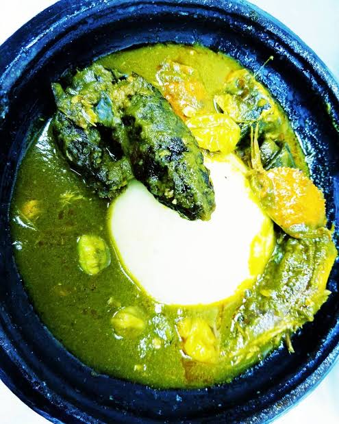 Fufu and Akosombo soup with smoked frog is one dish dat u all don't have to miss very delicious and healthy i swear.