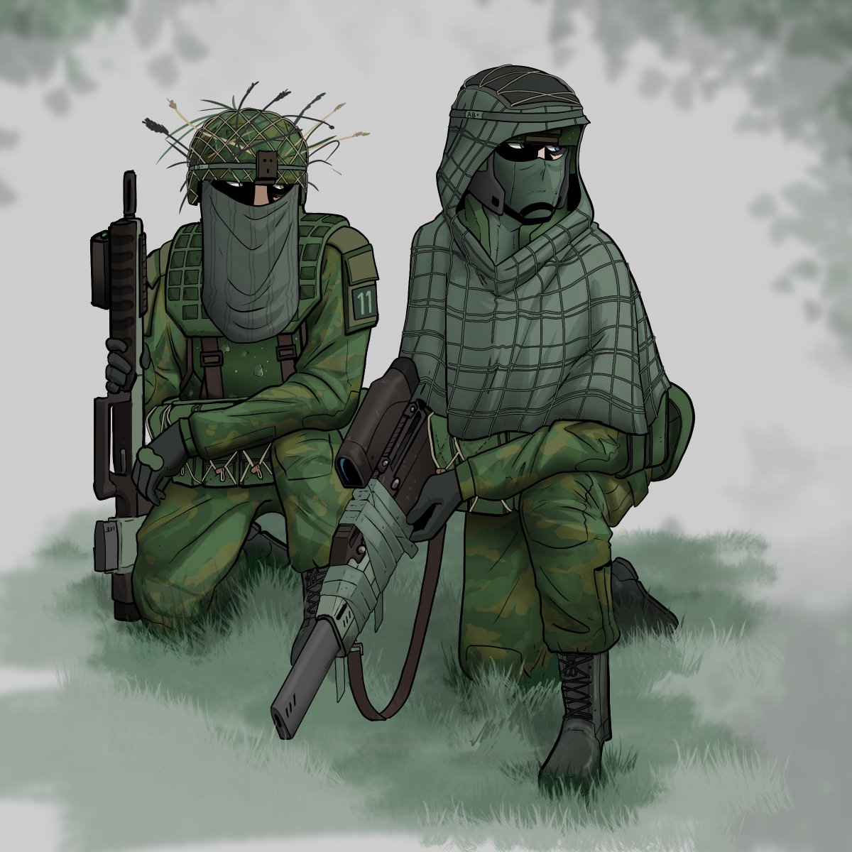 CSCN marksman team in the standard woodland fatigues.

Simple doodle