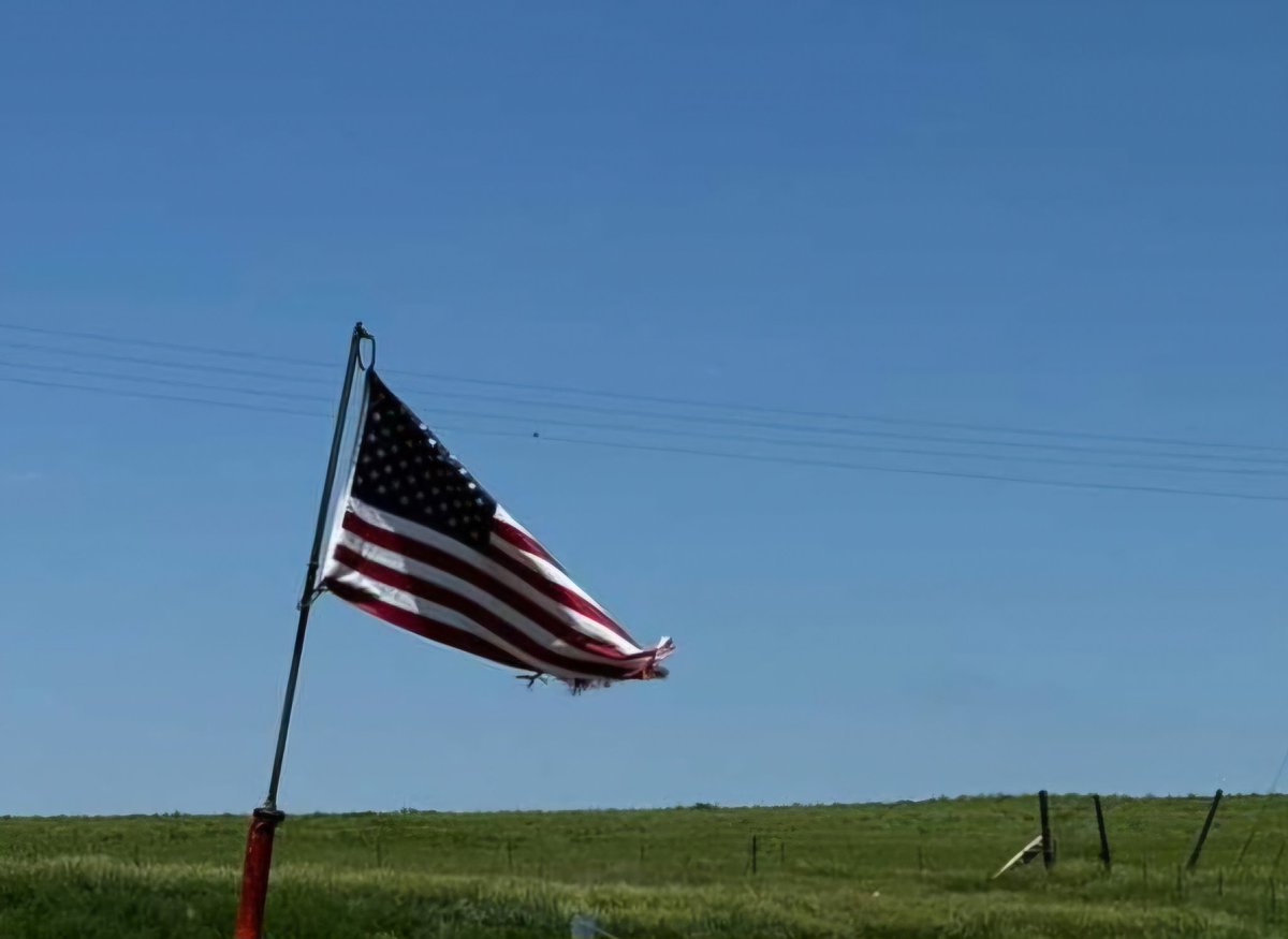When you're on your 2nd road trip to attend another graduation & a family birthday party, but this time you get the front passenger seat, you get to see all things make perfect sense. It doesn't get much better than the beautiful Flint Hills & Old Glory. #AmericaLikeYouMeanIt