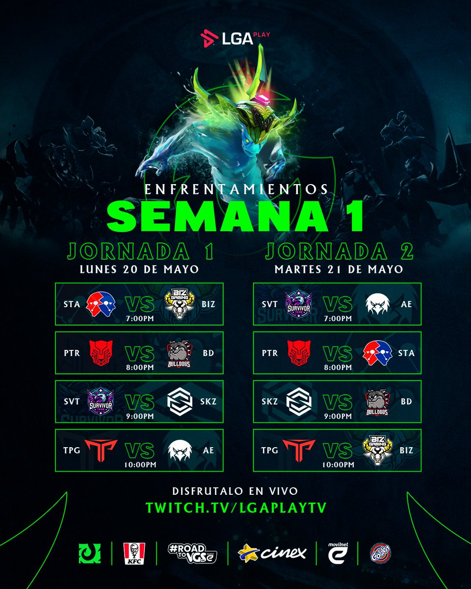¡COMIENZAN LOS DUELOS ANCESTRALES! 🔥😎

¡Presentamos los PRIMEROS ENFRENTAMIENTOS de la 1ª Temporada de la #AncientsProLeague en su SEMANA INAUGURAL! 🎉💪

🟢 <a href="/StreamerArena/">Streamer Arena</a> | <a href="/esbizgaming/">Biz Gaming</a> | <a href="/teamsurvivord2/">teamsurvivordota2</a> | <a href="/ascendentesport/">Ascendent Esports</a> | @SkillzArena | <a href="/PantereSports/">Panter eSports</a> | <a href="/TeamCareperros/">BullDogs 🐶🇻🇪</a> |