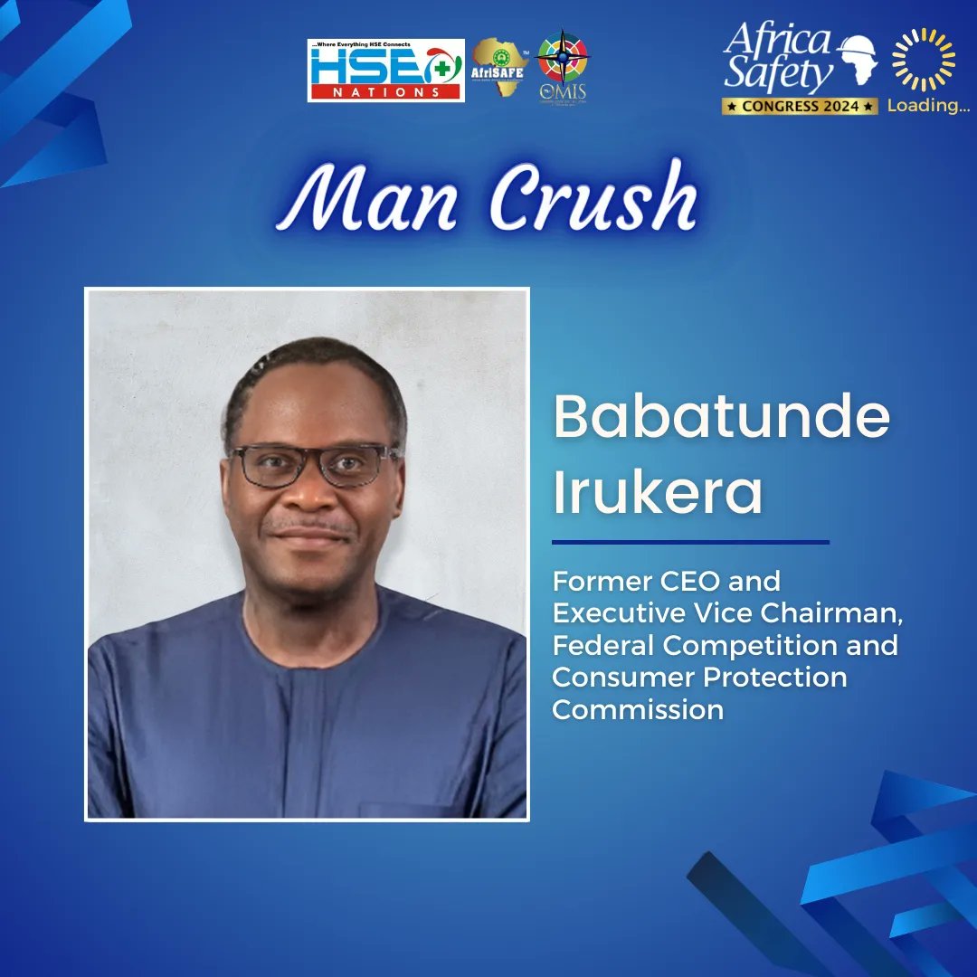 HSENations's tweet photo. 🫡 Be inspired by a man diligent in his work, Babatunde Irukera, former CEO and Executive Vice Chairman of the FCCPC.
👏 Join us in celebrating his unwavering commitment and impactful leadership that sets a powerful example for us all.
#HSENations #AfriSAFE #TheOMIS #Leadership https://t.co/LlQDTMPdCJ