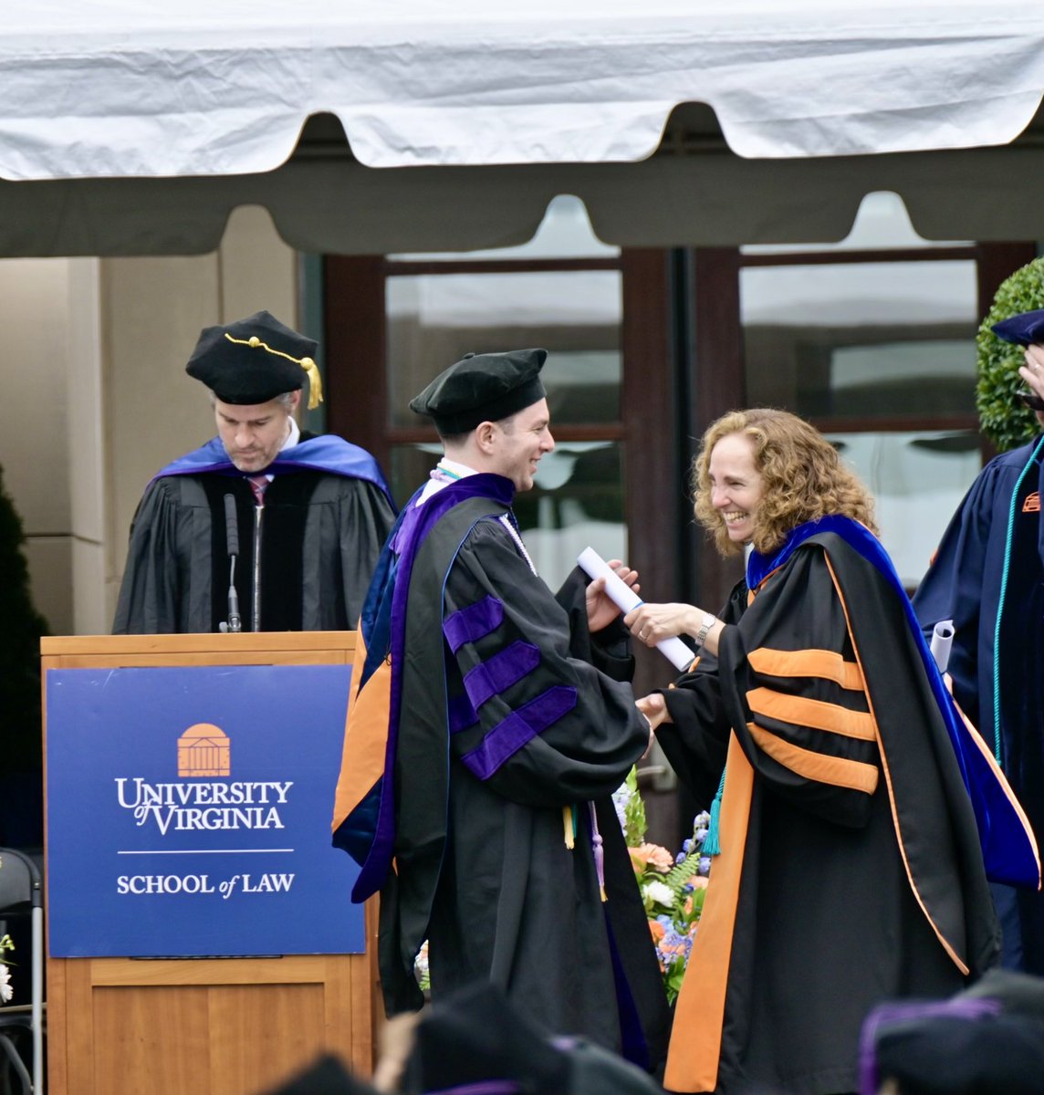 Celebrating my son Zach's law school graduation today. He & his classmates @UVALaw make up the most diverse class in its 205-year history, led by the 1st woman dean. Here's to Zach & the other incredible men & women dedicated to the law & committed to shaping a more just future!