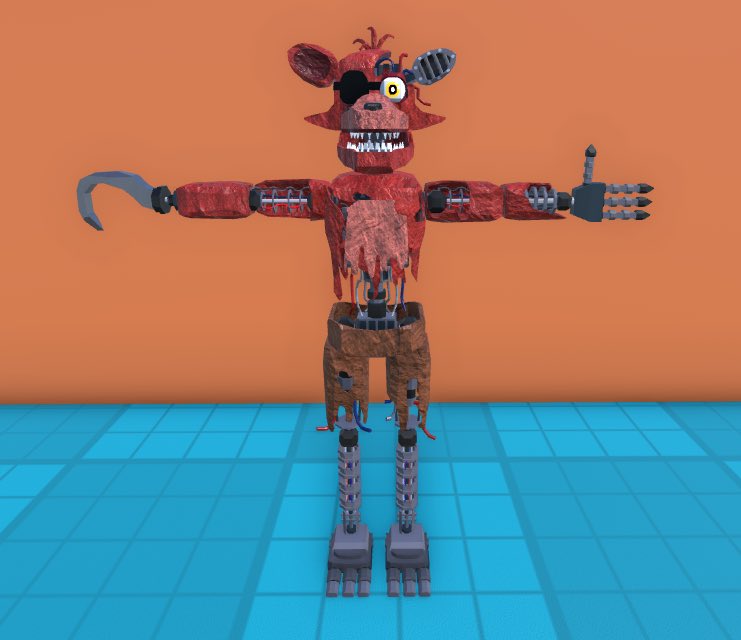 JazzyButCooler's tweet image. Finished making withered foxy! #fnaf #fnaf2 #robloxstudios #roblox #robloxfnaf #witheredfoxy