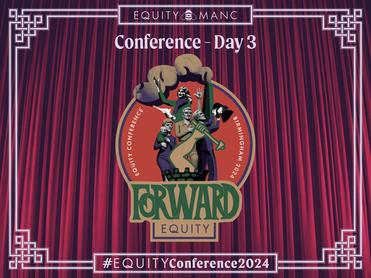 The final day of #EquityConference2024 has arrived. Lots of loose ends to be tied up neatly by 1pm, not least that it's OUR MOTION COMING UP! It'll probably be around midday-ish so keep everything crossed for us! 🤞