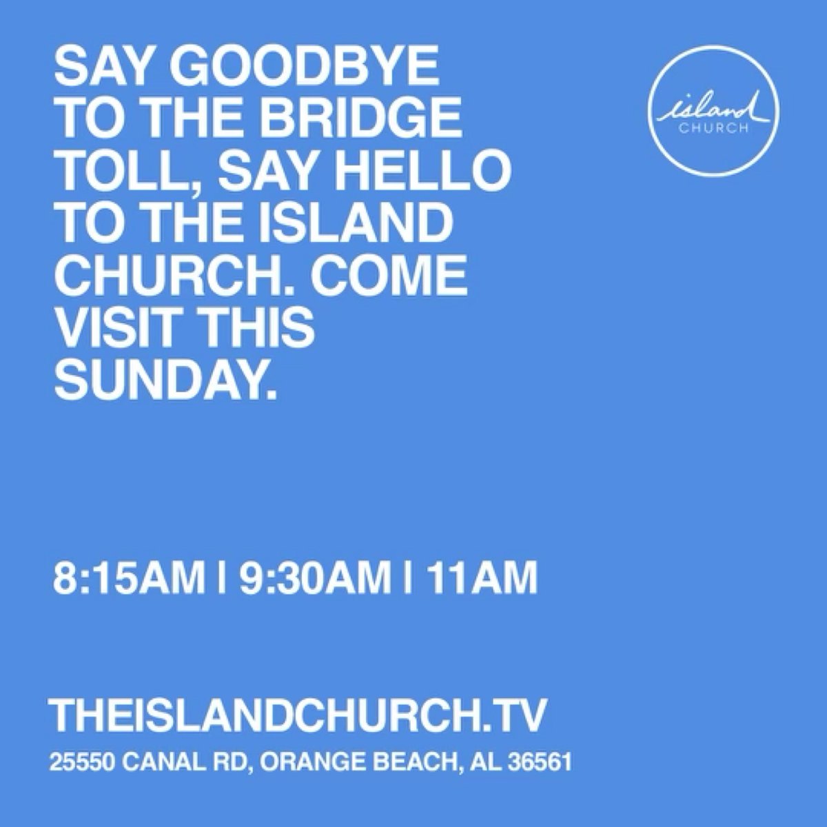 Come visit the Island Church in Orange Beach, AL. . 

#TheIslandChurch
#OrangeBeach
