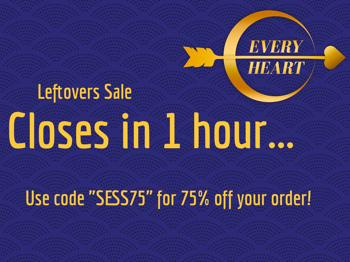 EveryHeartZine's tweet photo. 🏹💛Leftovers Sale is coming to an end IN 1 HOUR💛🏹

Use the code "SESS75" at checkout for 75% off your order!

Leftover sales will officially close on May 19th, 2024 at 9pm ET. Grab your goods while you can! https://t.co/m6mL02hfPt