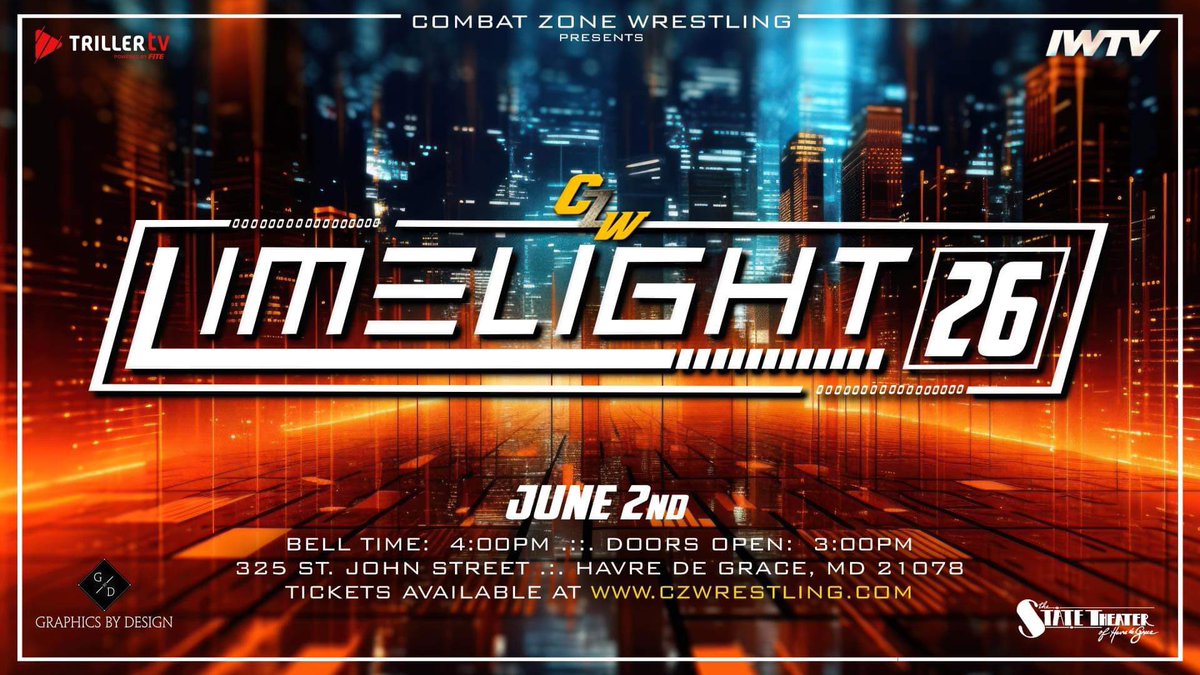Thank you everyone who joined us for Best of the Best XX We will see you back in Havre de Grace in two weeks! 🎫: showpass.com/czw-limelight-… CZW presents 'Limelight 26' Sunday, June 2 325 St. John St, Havre de Grace, MD 🛎️: 4pm, 🚪: 3pm