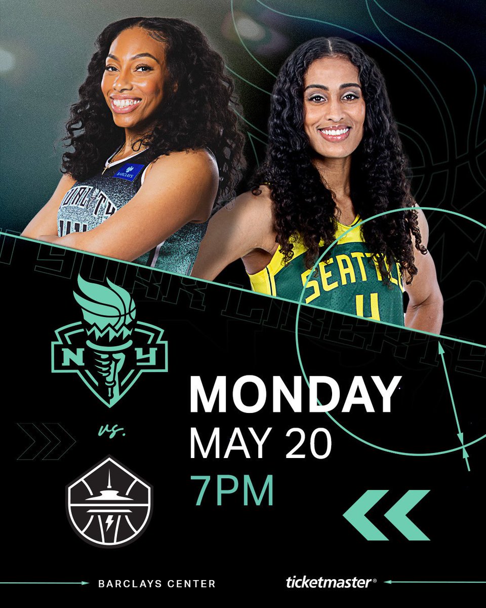 Back at @barclayscenter tomorrow as we face off against the @seattlestorm ⚡️ See you there 🤝 🎟️: ticketmaster.com/new-york-liber…