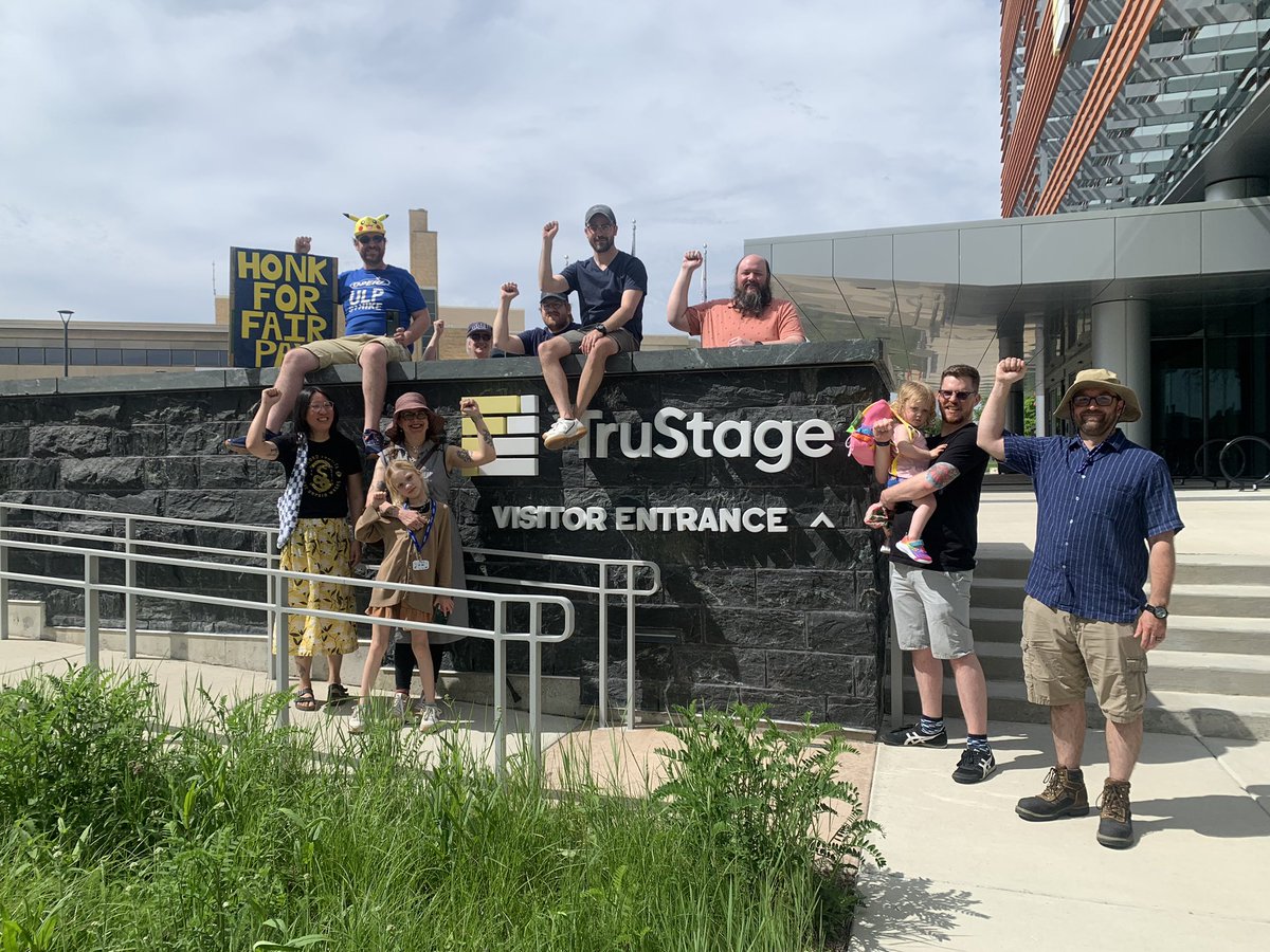 365 days ago, TruStage members at #OPEIU39 embarked on the largest strike Wisconsin has seen in 10 years. Today, we gathered, virtually and in person,  to commemorate what we achieved together. Like the labor movement at large, we are so much stronger, together. #strongertogether