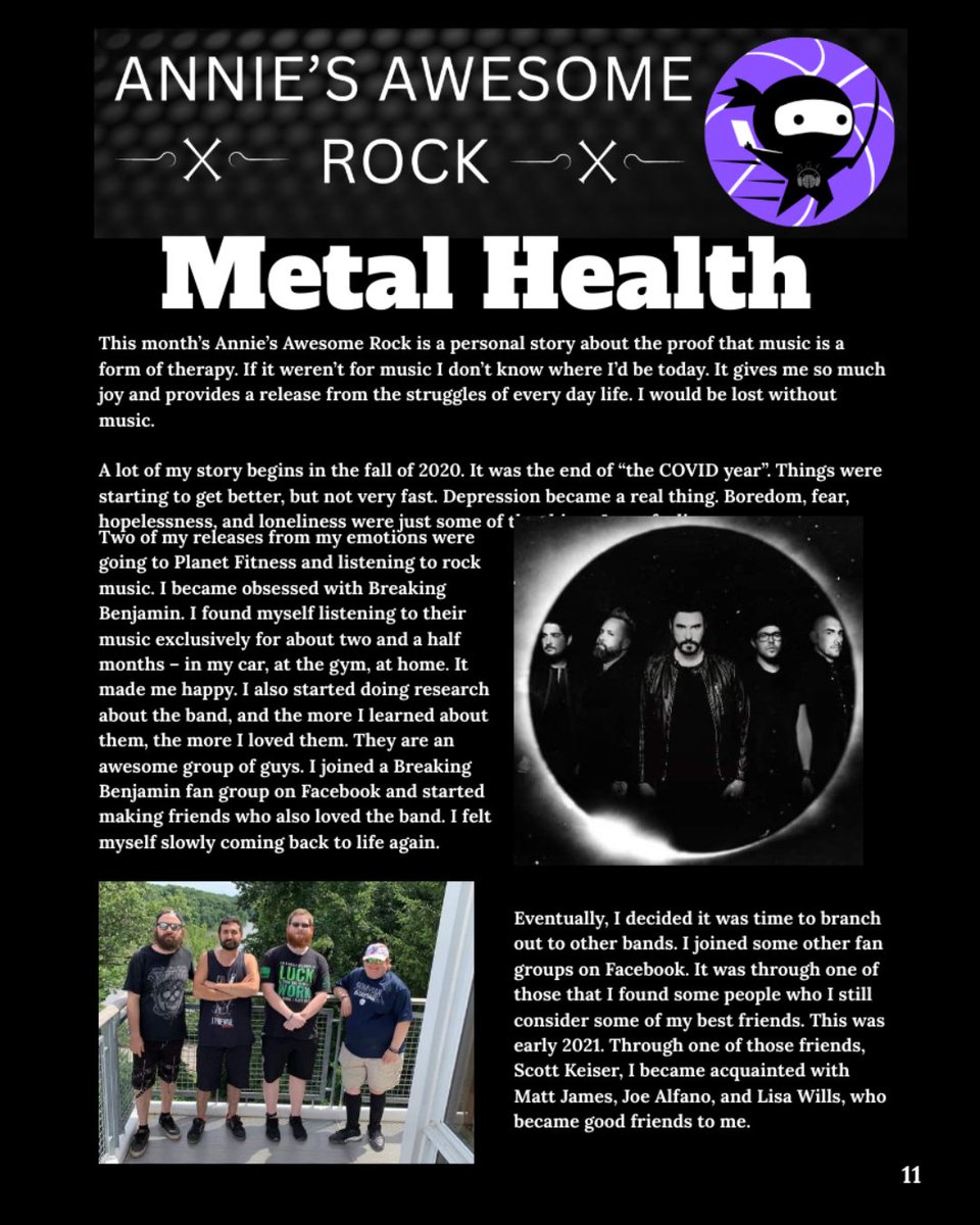May is Mental Health Awareness Month! The May issue of The Sound 228 Magazine includes an article on 'Metal Health'. Author @AschlottAnn shares her journey of post-pandemic depression and how the music community helped her find hope and joy once again. thesound228.com/magazine