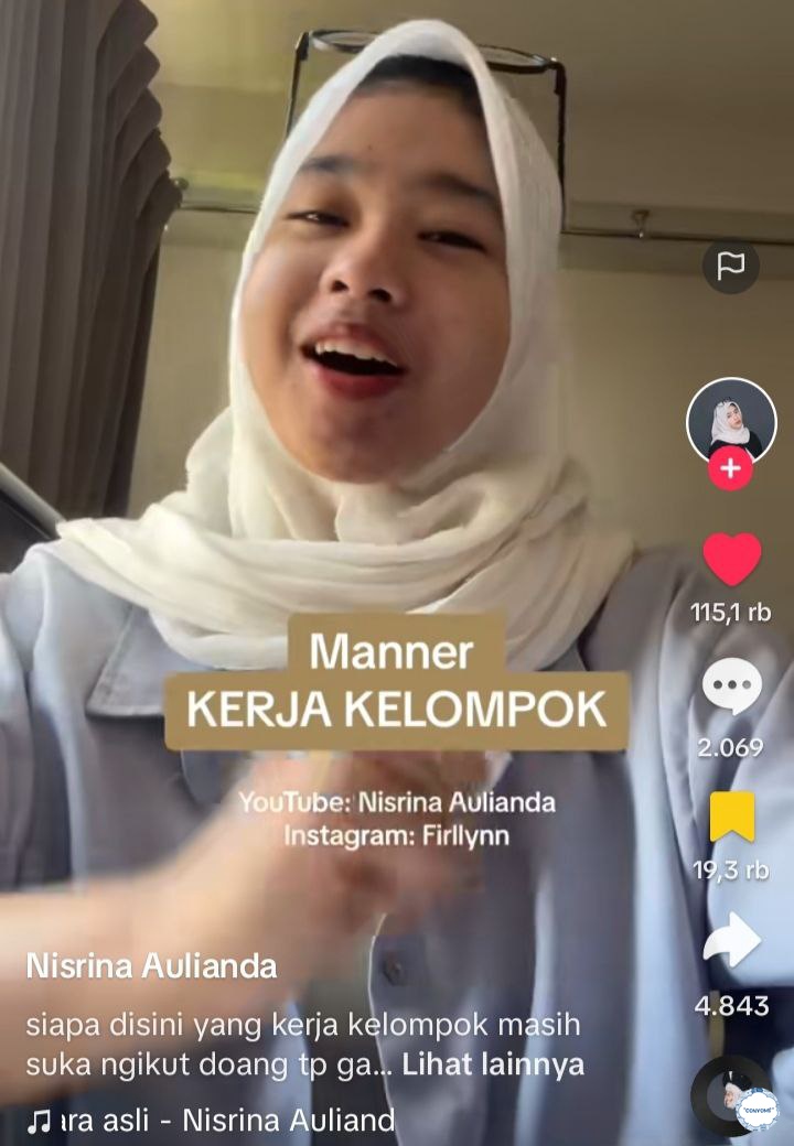 💙 CW // TIKTOK setuju banget sama video mbaknya ini yg ngejelasin kalo kerja kelompok itu juga ada mannernya, videonya di reply ya