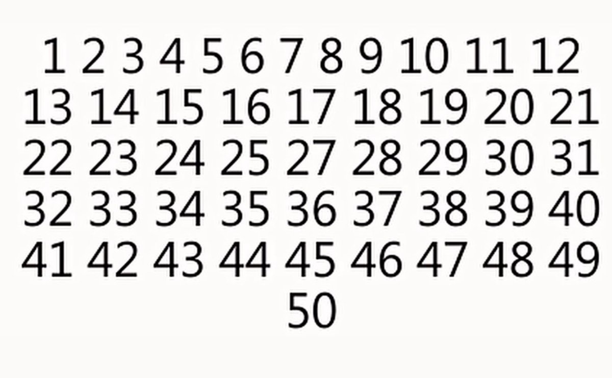 Can you find the missing number