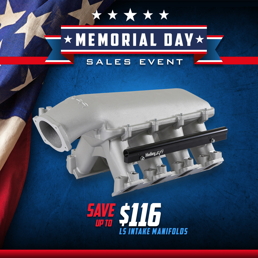 Let that LS breathe! Save up to $116 on LS Intake Manifolds during the Holley Memorial Day Sales Event! See all products on sale here: holley-social.com/HolleySaleTwit… #Holley #HolleyEFI #WinWithHolley #HolleyEquipped #HolleyMDWSale24