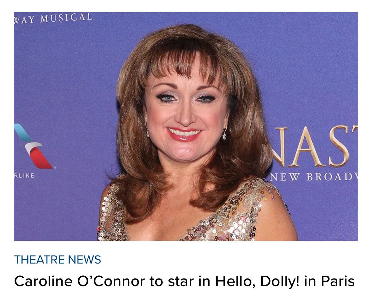 Thankyou ❤️@WhatsOnStage Absolutely Thrilled to be playing the dream role of Dolly Levi in Hello Dolly @LidoParis no less ! opening November 7th ⭐️ direction & choreography by @StephenMear 🏆 Merci @jlchoplin 💋