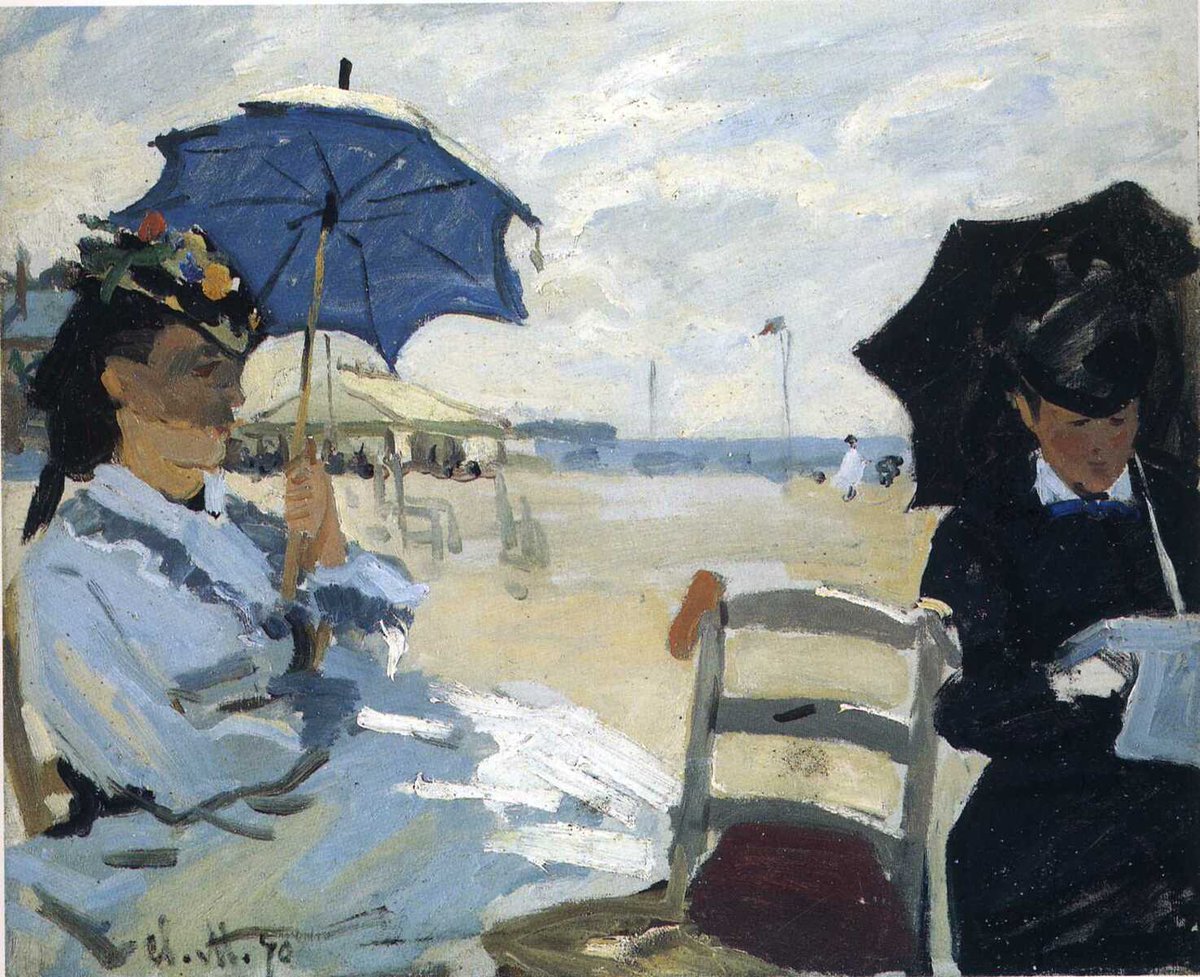 The Beach at Trouville, 1870 linktr.ee/monet_artbot