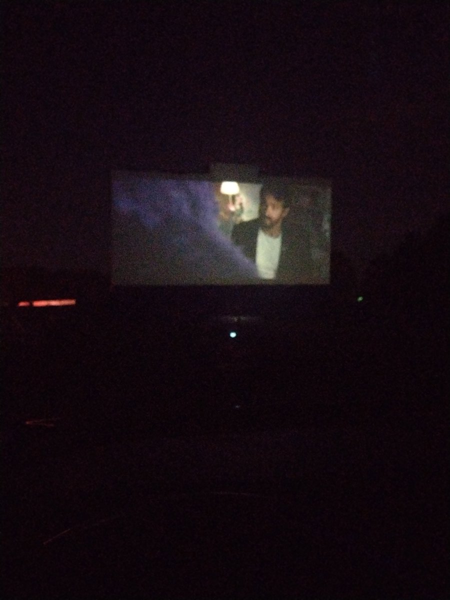 Watching IF at the drive-in.  <a href="/VancityReynolds/">Ryan Reynolds</a> on the big screen.