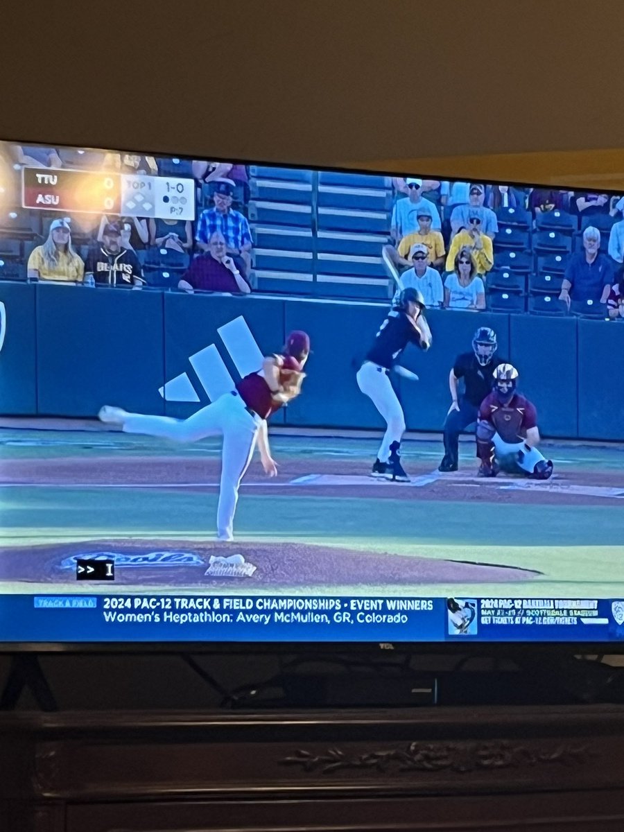 Watching the ASU-Texas Tech baseball game #arizonastatevstexastech #ArizonaStateSunDevils #sundevils #ForksUp #sundevilbaseball #collegebaseball