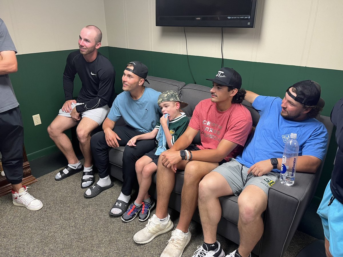 Ace had some of his favorite <a href="/LionUpBaseball/">Southeastern Baseball</a> players come to his birthday party!! #LionForLife #Family #AdventuresWithAce