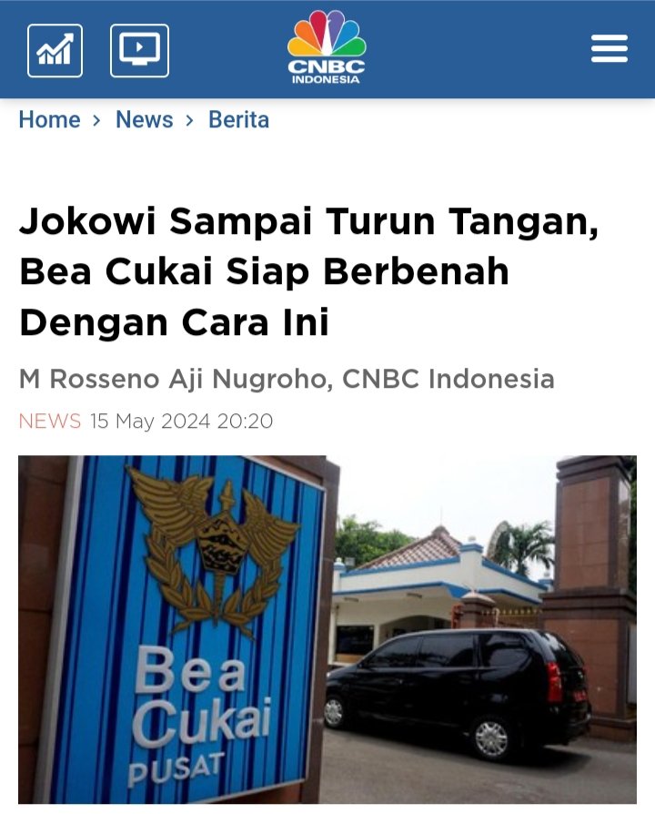 Beberapa kasus Bea Cukai yg viral akhirnya sampai ke telinga Presiden Jokowi. Jokowi bersama Menkeu Sri Mulyani akan segera mengambil langkah strategis utk perbaikan pelayanan di Bea Cukai. Ditjen Bea Cukai sebenarnya sdh mengklarifikasi kritikan' netizen terkait mahalnya Bea