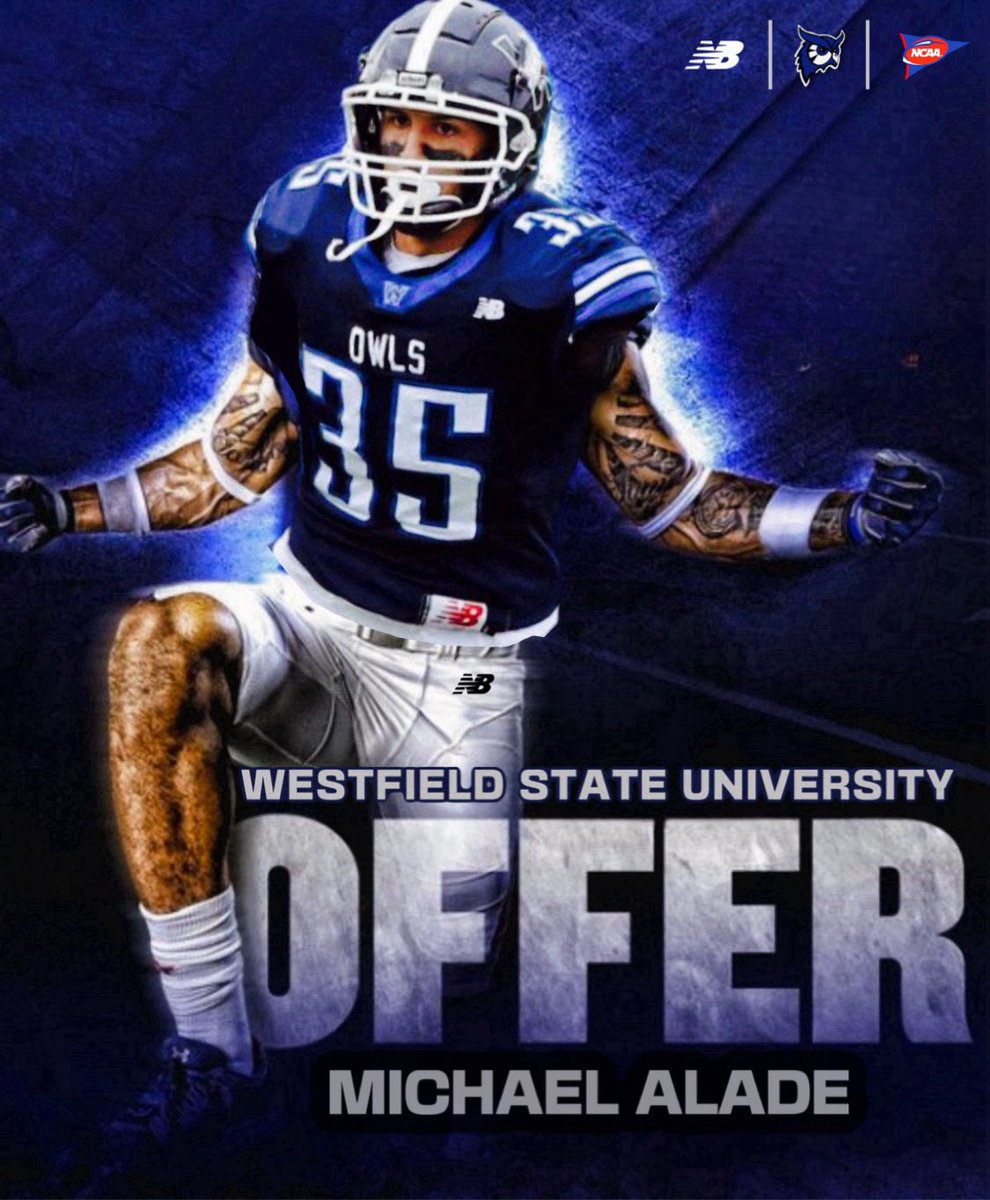 #AGTG Blessed to receive my 1st offer from Westfield State🙏🏾 @WSUOwlsFootball @CoachKMelanson @MikeJRipley @_knightsacademy