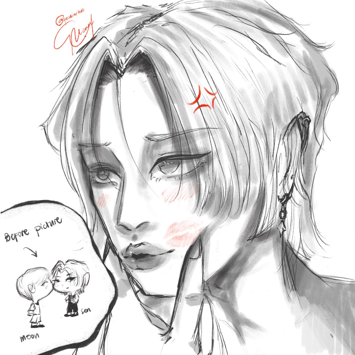 peculiarhao's tweet photo. I started holding the digital pen again last night… Oh how I miss art 😣 Also! I never knew how fun thin line brushes are to use?!? I understand now manga artists HAHAHAHA Sorry for the messy shadowing I was in a rush (always my mistake 🤦🏻‍♂️) https://t.co/gu9Wt3wikt