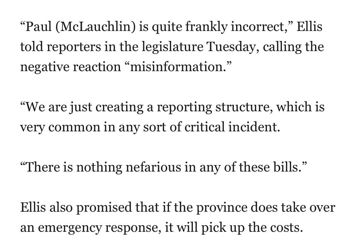 It’s almost like Alberta had no Emergency Management structure until Danielle Smith came along.