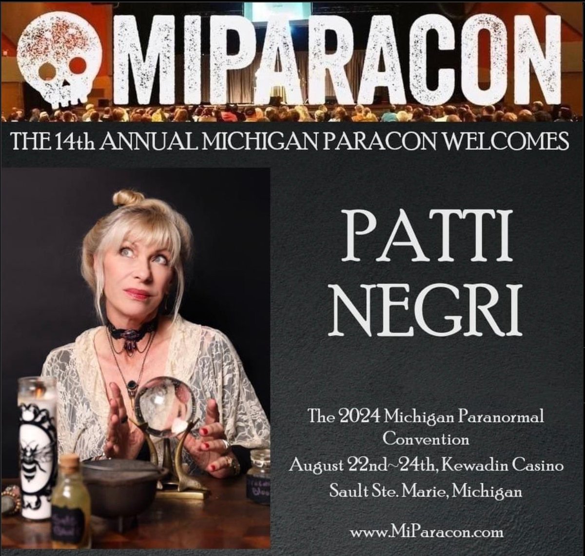 Come see me at the 14th annual Michigan Paracon! I will be offering a 90 minute workshop where I will perform a reading on the psychic gallery inside the DreamMakers Theater Friday August 23, 2024 from noon to 1:30. buff.ly/3PJdsb9
